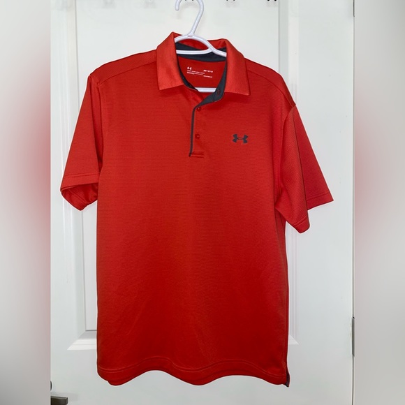 Men’s medium under armour polo - burnt orange - Picture 1 of 1